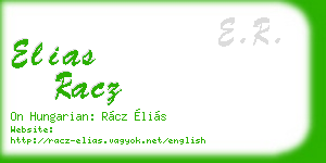 elias racz business card