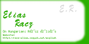 elias racz business card